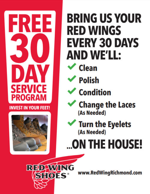 Free 30 Day Service Program | Red Wing Richmond